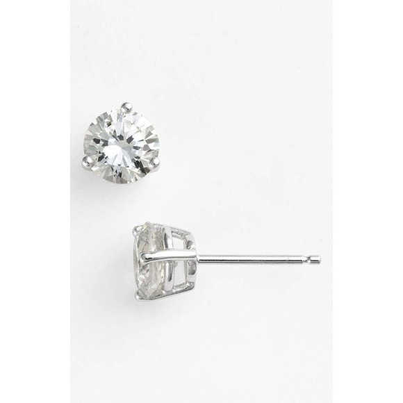 Nordstrom Jewlery Women's Silver Cubic Zirconia Earrings - Picture 3 of 7